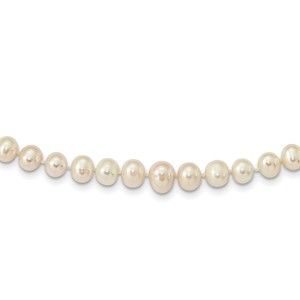 14k Yellow Gold 4-9mm White Freshwater Cultured Pearl Graduated 18 inch Necklace